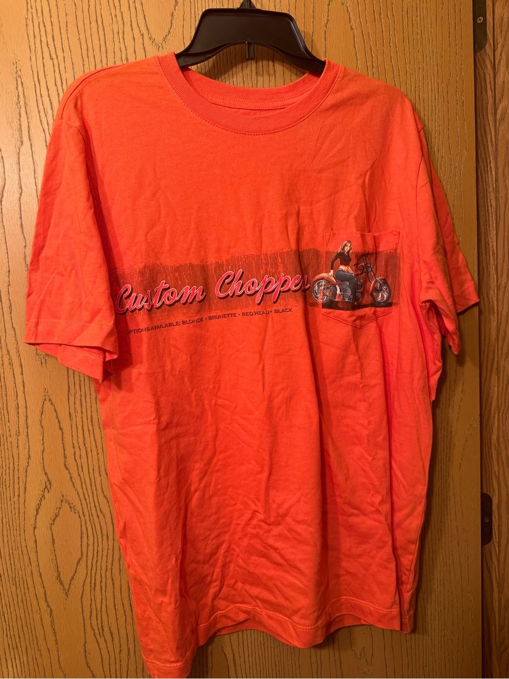 Orange Custom Chopper t shirt size Large 42-44